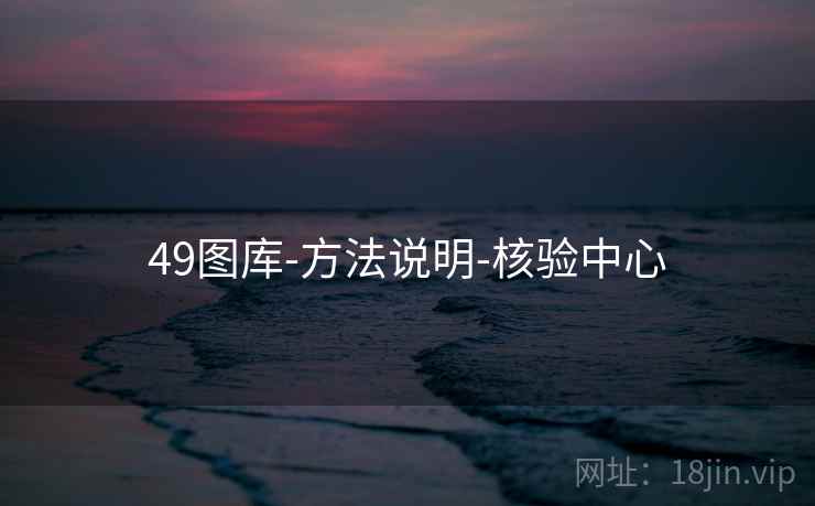 49图库-方法说明-核验中心